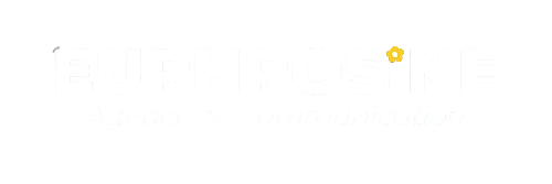 Logo Euphrosine en blanc - Agence de communication